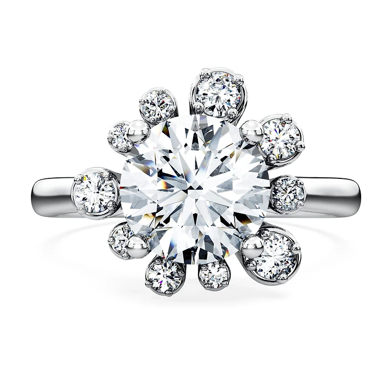 Galaxy ring, Lab-grown diamonds 2 ct tw, Round shape, 14K white gold by SWAROVSKI