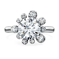 Galaxy ring, Lab-grown diamonds 2 ct tw, Round shape, 14K white gold by SWAROVSKI