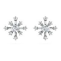 Galaxy stud earrings, Lab-grown diamonds 0.5 ct tw, Round shape, 14K white gold by SWAROVSKI