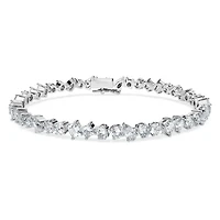 Galaxy Tennis bracelet, Lab-grown diamonds 5 ct tw, Mixed shapes, 14K white gold by SWAROVSKI
