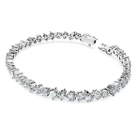 Galaxy Tennis bracelet, Lab-grown diamonds 5 ct tw, Mixed shapes, 14K white gold by SWAROVSKI