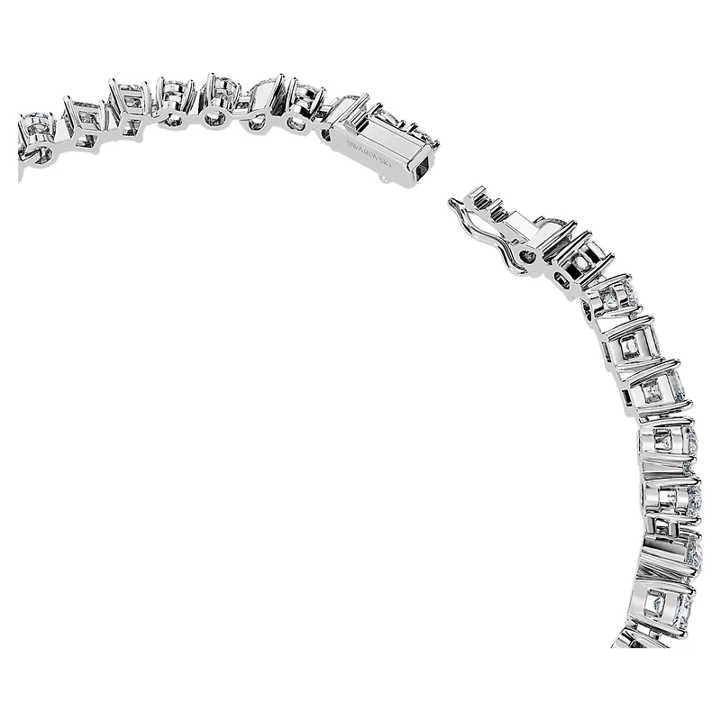 Galaxy Tennis bracelet, Lab-grown diamonds 5 ct tw, Mixed shapes, 14K white gold by SWAROVSKI