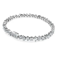 Galaxy Tennis bracelet, Lab-grown diamonds 5 ct tw, Mixed shapes, 14K white gold by SWAROVSKI