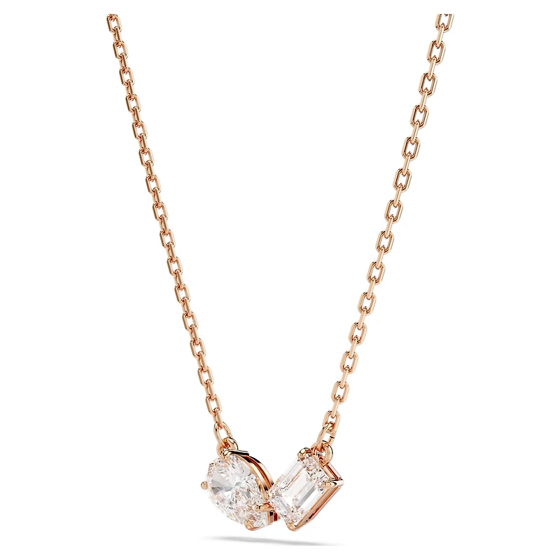 Mesmera set, Mixed cuts, White, 18K rose gold finish