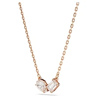 Mesmera set, Mixed cuts, White, 18K rose gold finish