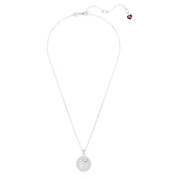 I LOVE NY pendant, White, Rhodium plated by SWAROVSKI