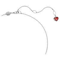 I LOVE NY pendant, White, Rhodium plated by SWAROVSKI