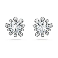 Galaxy stud earrings, Lab-grown diamonds 2.3 ct tw, Round shape, 14K white gold by SWAROVSKI