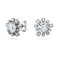 Galaxy stud earrings, Lab-grown diamonds 2.3 ct tw, Round shape, 14K white gold by SWAROVSKI