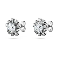 Galaxy stud earrings, Lab-grown diamonds 2.3 ct tw, Round shape, 14K white gold by SWAROVSKI