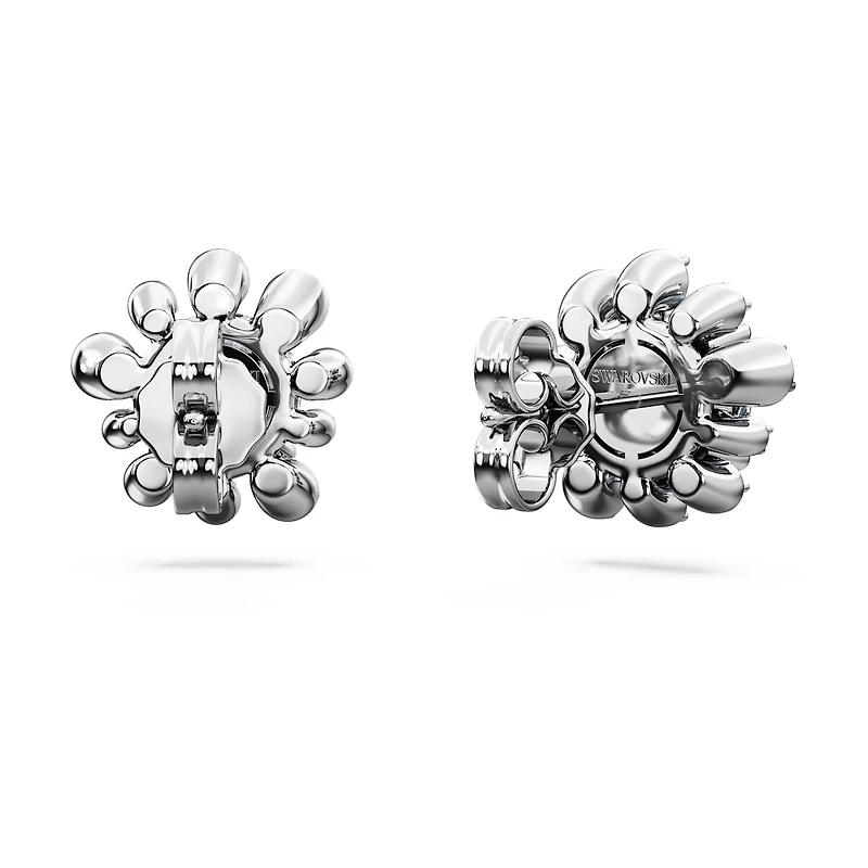 Galaxy stud earrings, Lab-grown diamonds 2.3 ct tw, Round shape, 14K white gold by SWAROVSKI