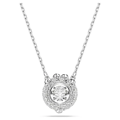 Dragon & Phoenix pendant, Dragon’s claw, White, Rhodium plated