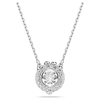 Dragon & Phoenix pendant, Dragon’s claw, White, Rhodium plated by SWAROVSKI