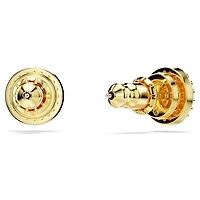 Una Angelic stud earrings, Round cut, Gold tone, 18K gold finish