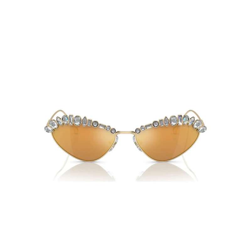 Sunglasses, Statement, Cat-eye shape, SK7009, Gold tone by SWAROVSKI