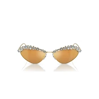 Sunglasses, Statement, Cat-eye shape, SK7009, Gold tone by SWAROVSKI