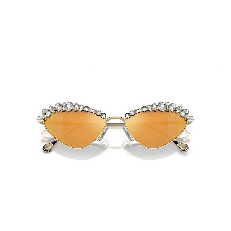 Sunglasses, Statement, Cat-eye shape, SK7009, Gold tone by SWAROVSKI