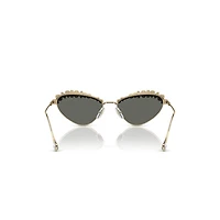 Sunglasses, Statement, Cat-eye shape, SK7009, Gold tone by SWAROVSKI