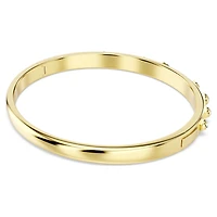 Numina bangle, Mixed round cuts, White, 18K gold finish