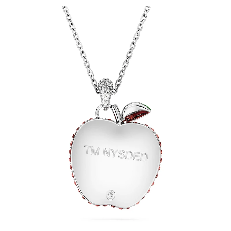I LOVE NY pendant, Red, Rhodium plated by SWAROVSKI
