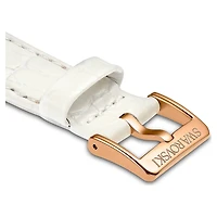 Watch strap, 16 mm (0.63") width, Leather White by SWAROVSKI
