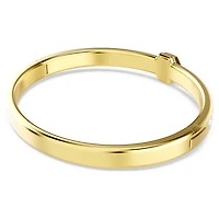 Numina bangle, Round cut, White, 18K gold finish