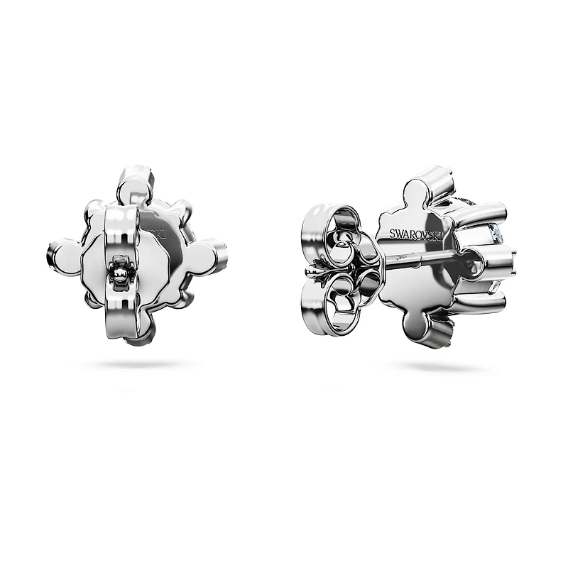 Galaxy stud earrings, Lab-grown diamonds 2.1 ct tw, Round shape, 14K white gold by SWAROVSKI