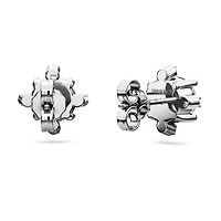 Galaxy stud earrings, Lab-grown diamonds 2.1 ct tw, Round shape, 14K white gold by SWAROVSKI