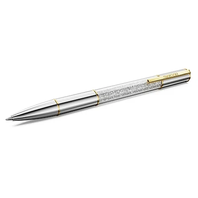 Crystalline ballpoint pen, Silver Tone, Mixed metal finish