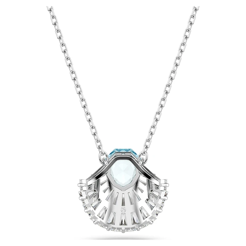 Idyllia pendant, Shell, Blue, Rhodium plated by SWAROVSKI