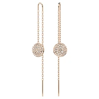 Sublima drop earrings, White, Rose gold-tone plated by SWAROVSKI