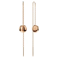 Sublima drop earrings, White, Rose gold-tone plated by SWAROVSKI