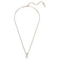 Hyperbola pendant, Mixed cuts, Twist, White, 18K rose gold finish