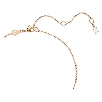 Hyperbola pendant, Mixed cuts, Twist, White, 18K rose gold finish
