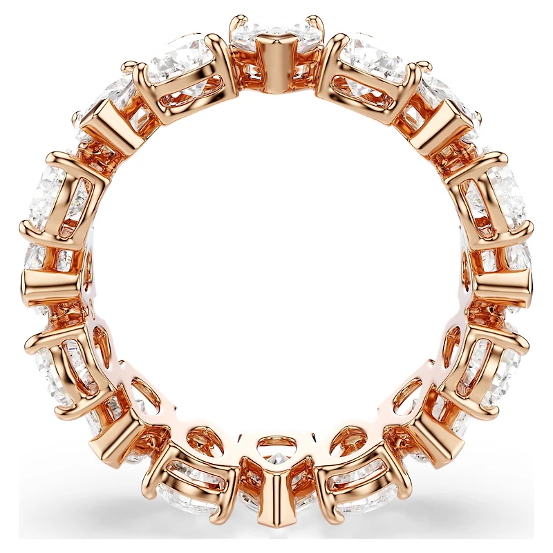 Matrix Vittore ring, Pear cut, White, 18K rose gold finish