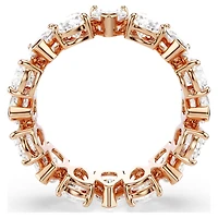 Matrix Vittore ring, Pear cut, White, 18K rose gold finish