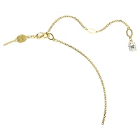 Idyllia pendant, Crystal pearls, Seahorse, White, Gold-tone plated by SWAROVSKI