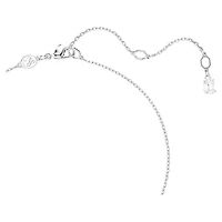 Idyllia pendant, Mixed cuts, Snowflake, White, Rhodium plated by SWAROVSKI