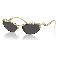 Sunglasses, Cat-eye shape, SKU001, Gray by SWAROVSKI