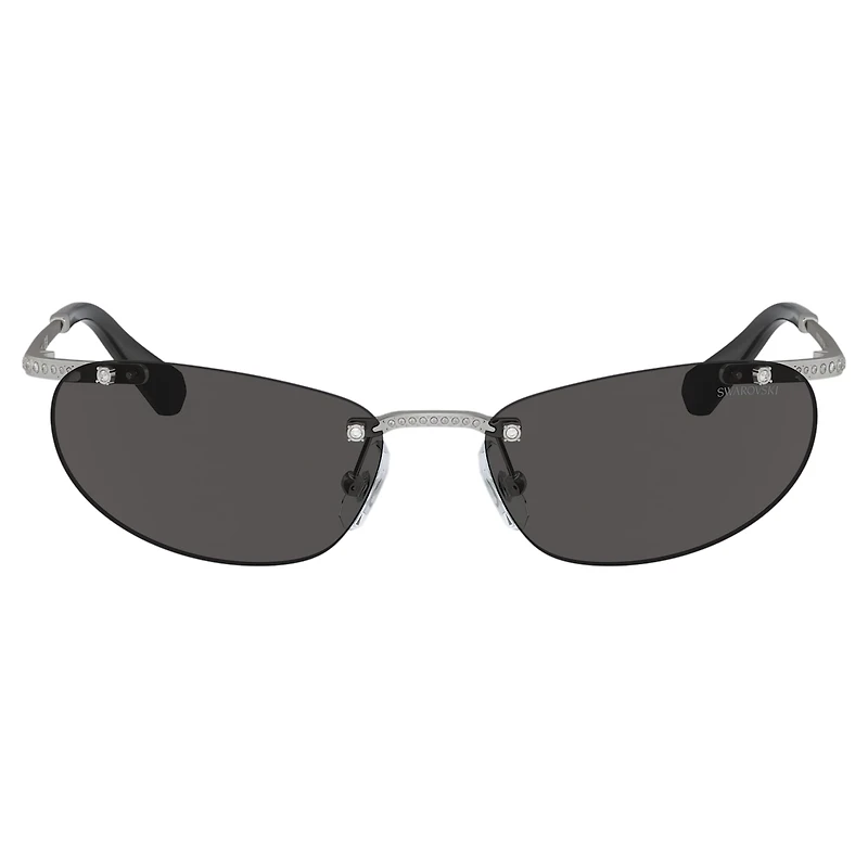 Sunglasses, Oval shape, Black by SWAROVSKI