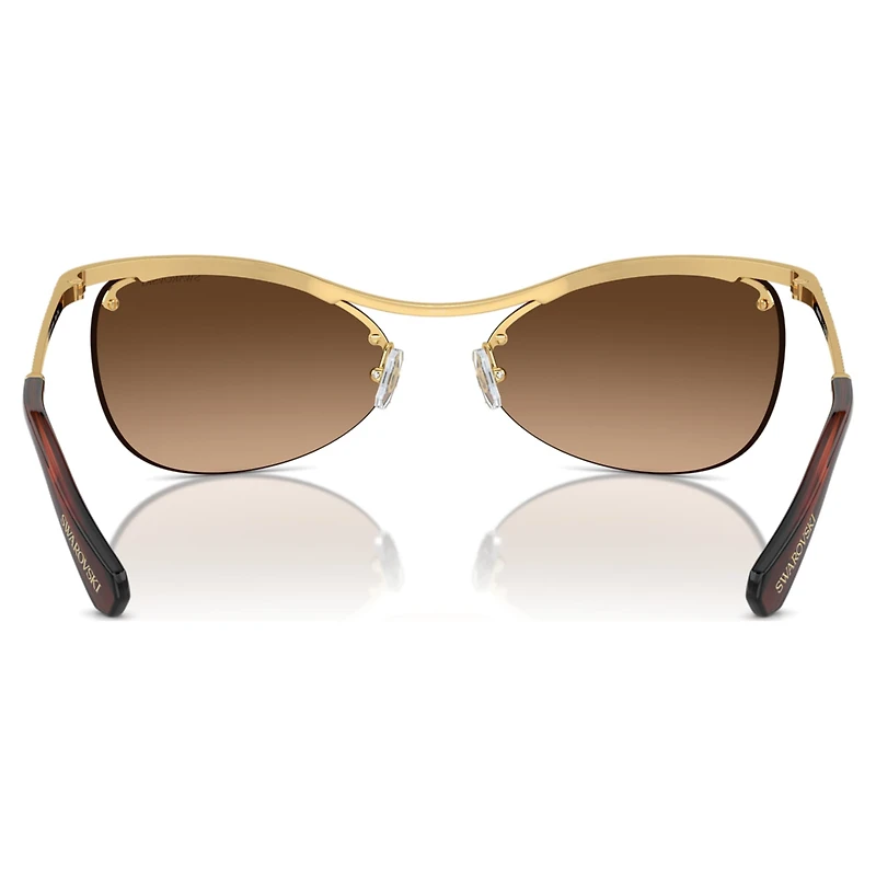 Sunglasses, Oval shape, SK7018, Brown by SWAROVSKI