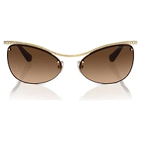 Sunglasses, Oval shape, SK7018, Brown by SWAROVSKI