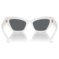 Sunglasses, Cat-Eye shape, White by SWAROVSKI