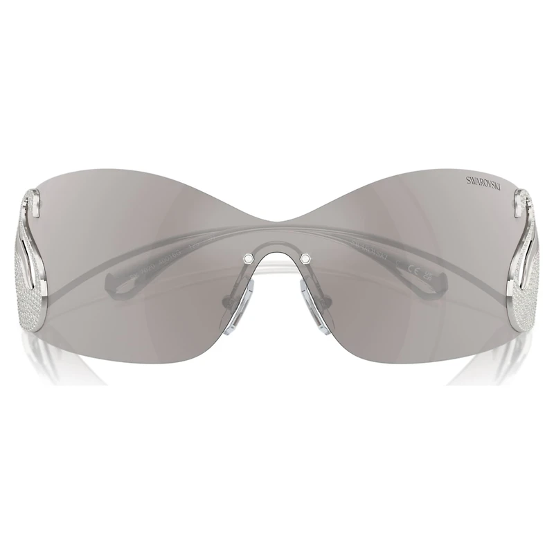 Sunglasses, Mask, Swan, SK7020, Silver Tone by SWAROVSKI