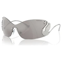 Sunglasses, Mask, Swan, SK7020, Silver Tone by SWAROVSKI