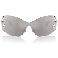 Sunglasses, Mask, Swan, SK7020, Silver Tone by SWAROVSKI