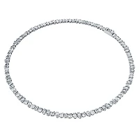 Galaxy Tennis necklace, Lab-grown diamonds 47.27 ct tw, Mixed shapes, 18K white gold by SWAROVSKI