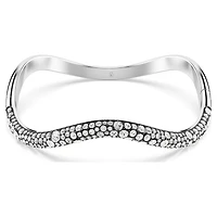 Sublima bangle, Round cut, White, Rhodium plated by SWAROVSKI