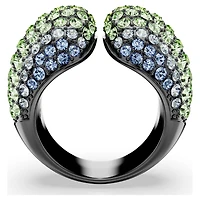 Sublima cocktail ring, Round cut, Multicoloured, Ruthenium plated by SWAROVSKI