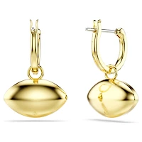Symbolica drop earrings, Evil eye, Medium, Blue, 18K gold finish